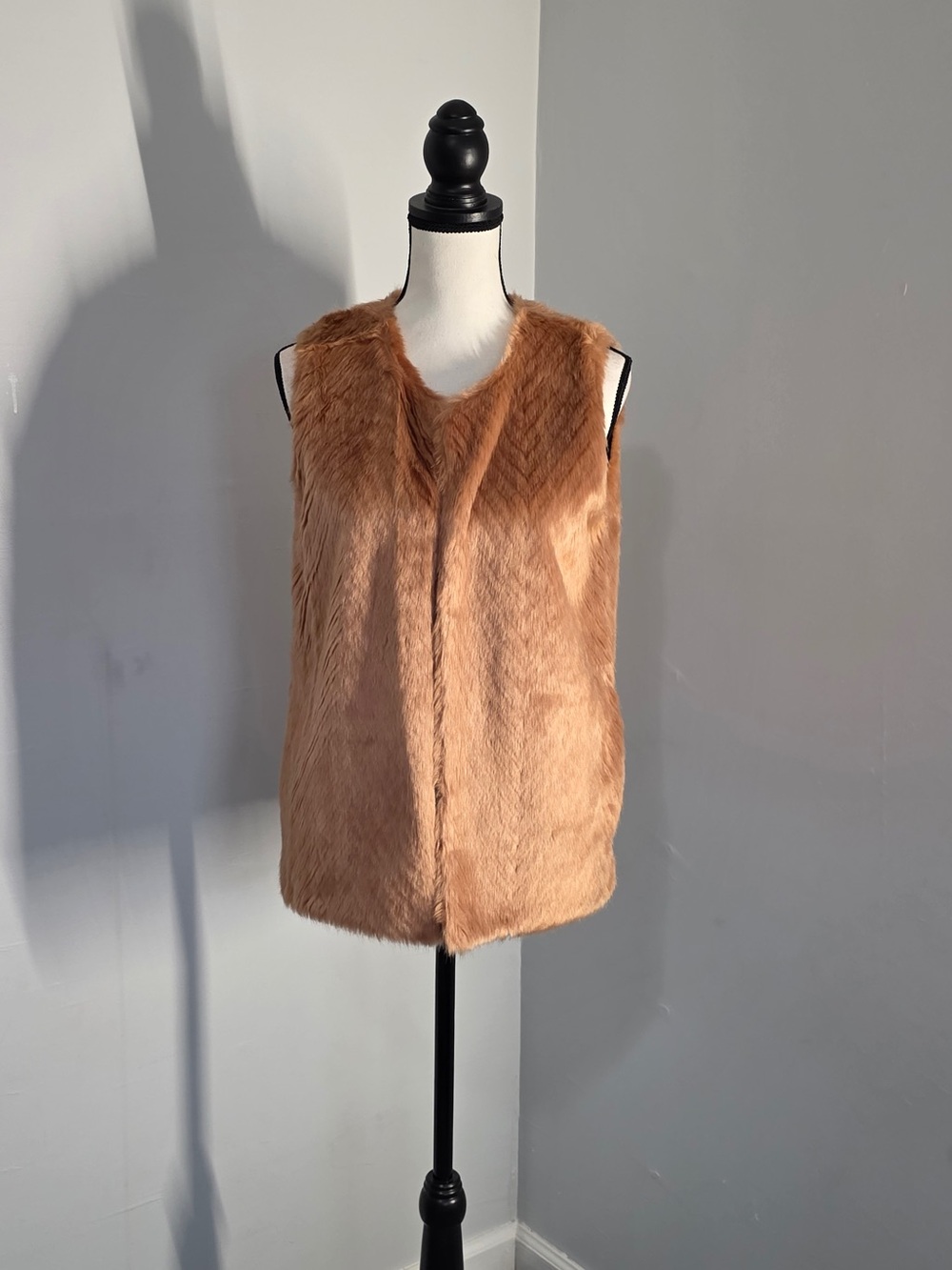 Scotch & Soda Faux Fur Vest in Warm Tan